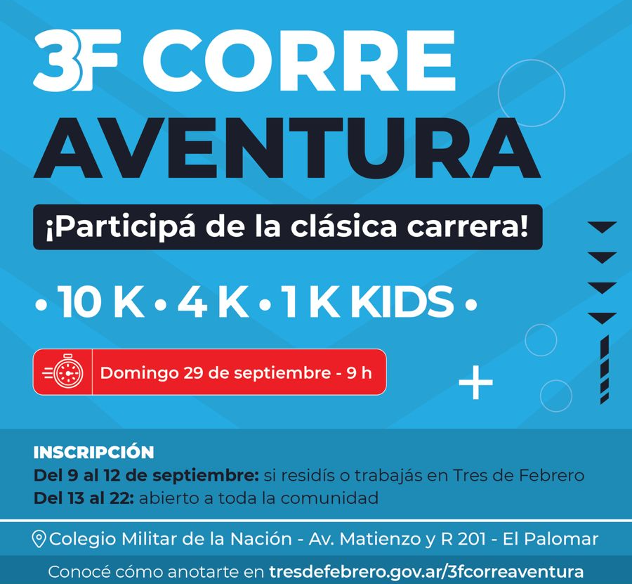 UNTREF Corre co-organiza la prueba atlética 3F Corre Aventura